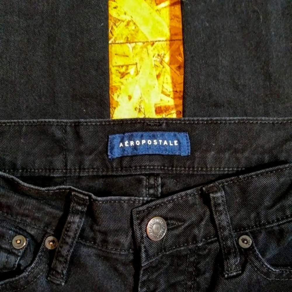 *AEROPOSTALE MEN*SKINNY BLACK JEAN*MEN/JUNIOR SIZE 27/28 *